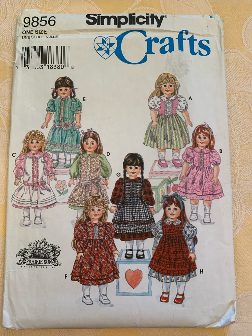 VINTAGE (1996) Simplicity Kids Costume Pattern 9856 Dolls 18”doll
